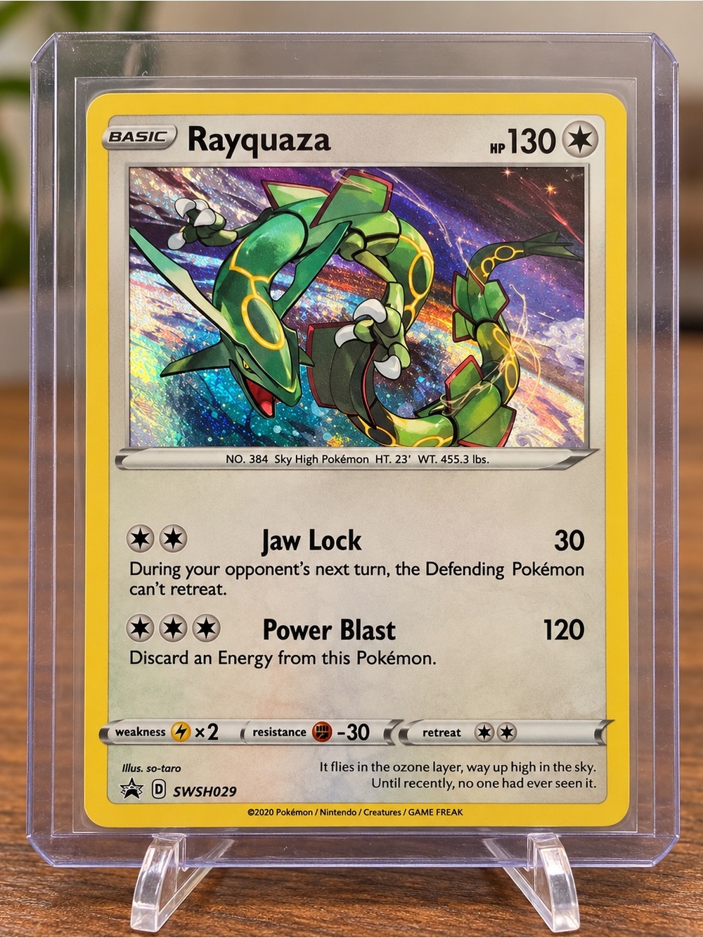 Pokémon TCG Rayquaza SWSH029 Holo Black Star Promo 2020